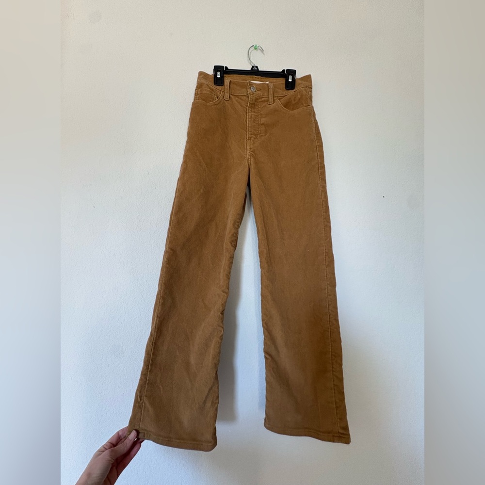 Levi's Ribcage Corduroy Jeans Brown Size 25 - Picture 3 of 7